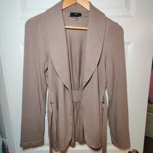 Tahari Taupe Blazer, Ultra Slimming Rouching Back Detail